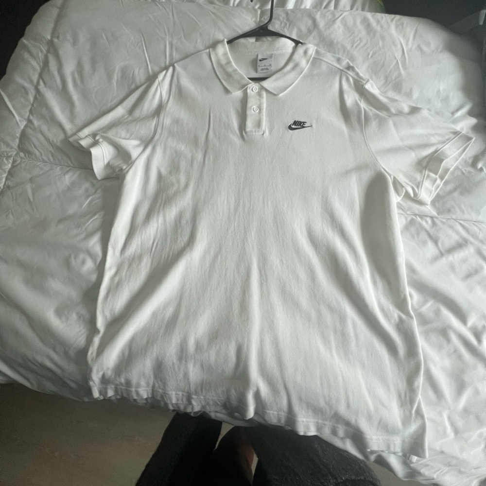 Nike White Polo Shirt Classic Design